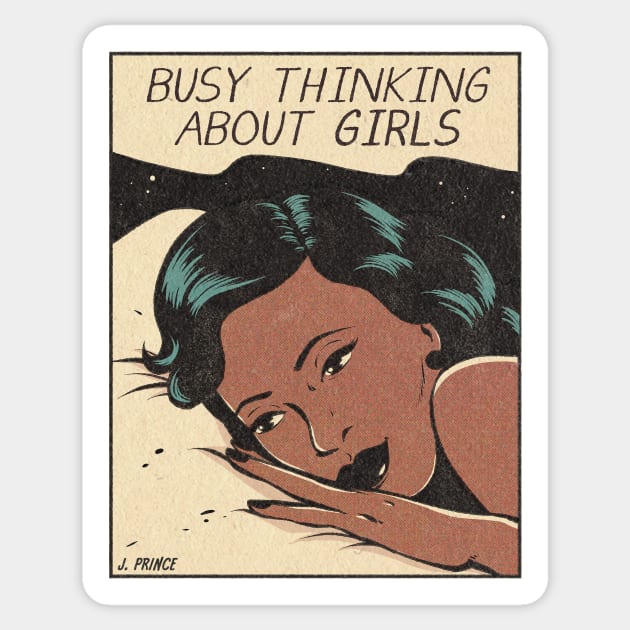 Busy Thinking About Girls Sticker by jenifer_prince